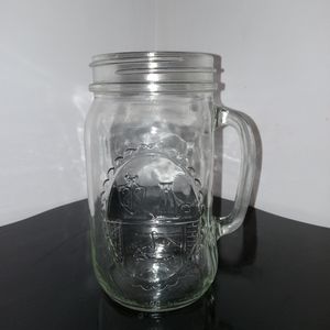 Tall anchor Hocking glass with handle
